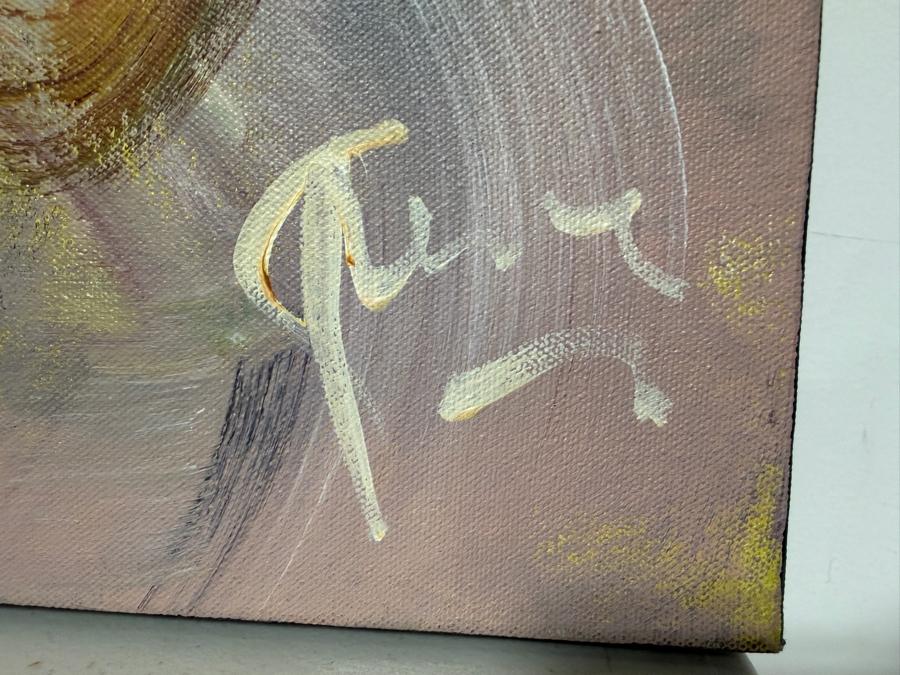 Gerrit Greve (1948-2024, Cardiff by the Sea, CA) Original Acrylic Painting On Canvas Titled 'Won The Garden' 2004 Signed Lower Left And Verso 48 X 60 Estimate $2,900 - $3,600 [Photo 6]