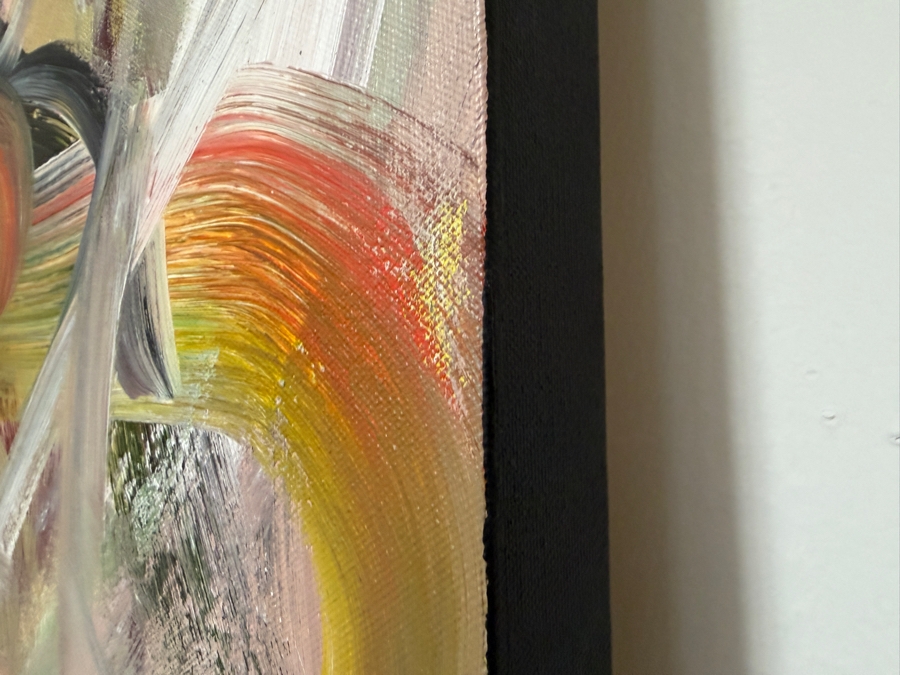 Gerrit Greve (1948-2024, Cardiff by the Sea, CA) Original Acrylic Painting On Canvas Titled 'Won The Garden' 2004 Signed Lower Left And Verso 48 X 60 Estimate $2,900 - $3,600 [Photo 7]