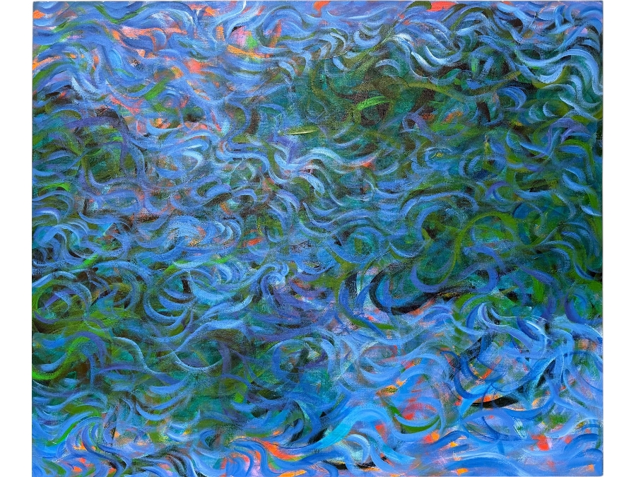 Gerrit Greve (1948-2024, Cardiff by the Sea, CA) Original Acrylic Painting On Canvas Titled 'Summer Kelp' 1992 Signed Verso 48 X 40 Estimate $1,900 - $2,400
