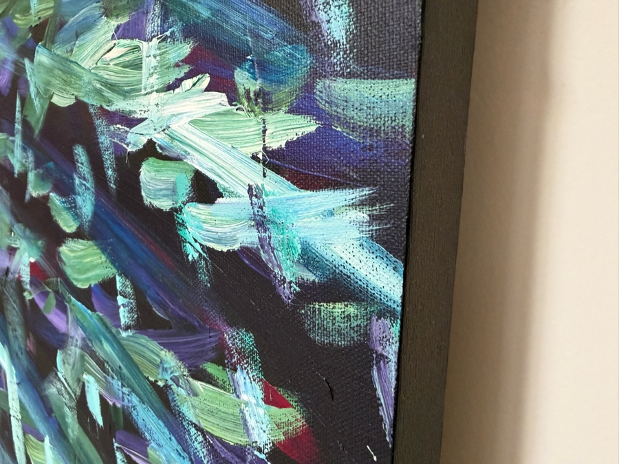 Gerrit Greve (1948-2024, Cardiff by the Sea, CA) Original Acrylic Painting On Canvas Titled 'Deep Waters Near Shore'  Signed Lower Right And Verso 72 X 40 Estimate $2,900 - $3,600 [Photo 6]