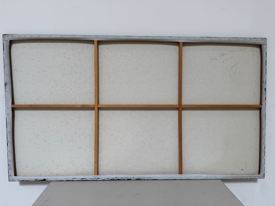 Gerrit Greve (1948-2024, Cardiff by the Sea, CA) Original Acrylic Painting On Canvas Titled 'Deep Waters Near Shore'  Signed Lower Right And Verso 72 X 40 Estimate $2,900 - $3,600 [Photo 7]