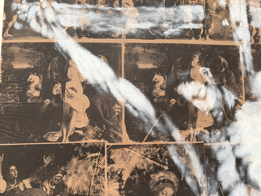 Gerrit Greve (1948-2024, Cardiff by the Sea, CA) Original Acrylic And Carbon Transfers Painting On Canvas 1998 Signed Verso 36 X 72 Estimate $2,600 - $3,200 [Photo 16]