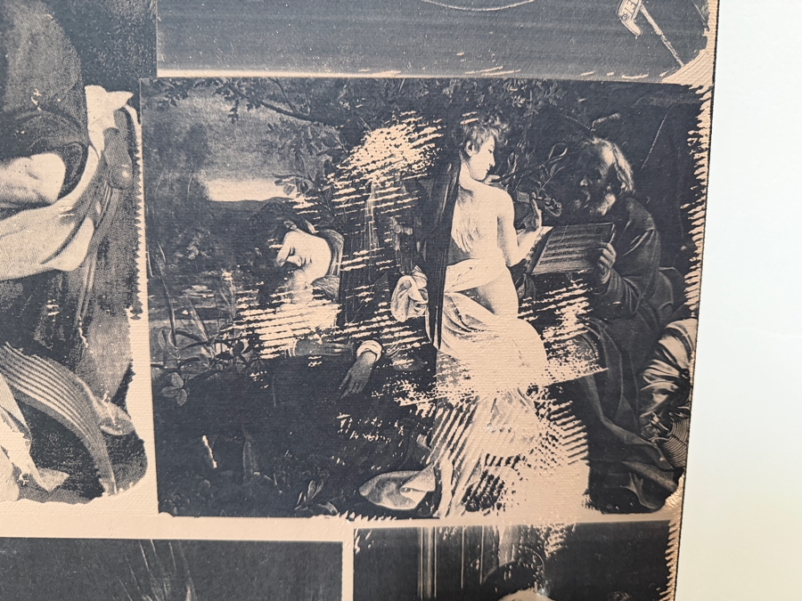 Gerrit Greve (1948-2024, Cardiff by the Sea, CA) Original Acrylic And Carbon Transfers Painting On Canvas 1998 Signed Verso 36 X 72 Estimate $2,600 - $3,200 [Photo 8]