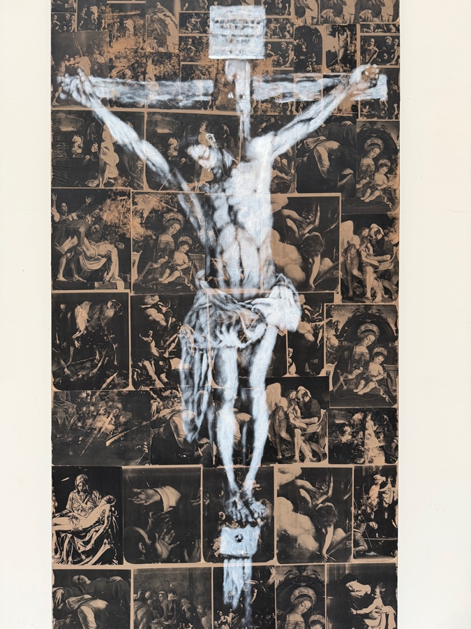 Gerrit Greve (1948-2024, Cardiff by the Sea, CA) Original Acrylic And Carbon Transfers Painting On Canvas 1998 Signed Verso 36 X 72 Estimate $2,600 - $3,200 [Photo 2]