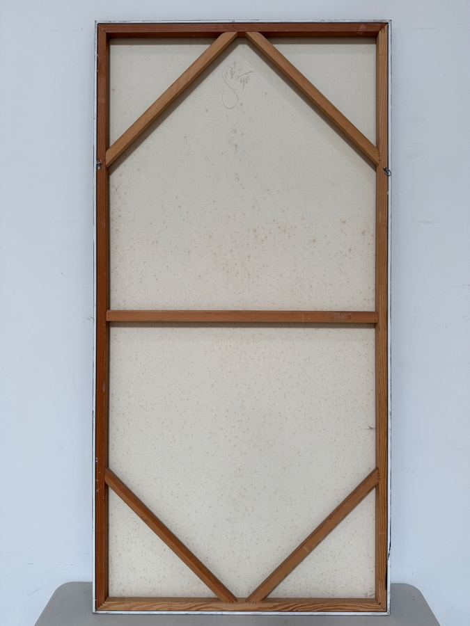 Gerrit Greve (1948-2024, Cardiff by the Sea, CA) Original Acrylic And Carbon Transfers Painting On Canvas 1998 Signed Verso 36 X 72 Estimate $2,600 - $3,200 [Photo 22]