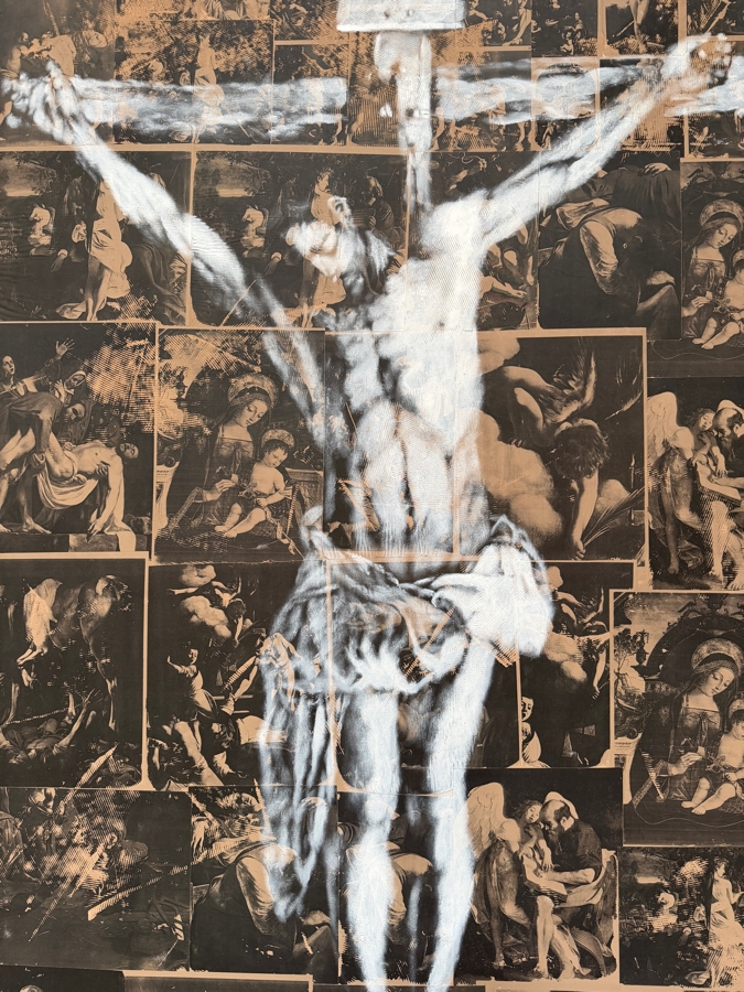Gerrit Greve (1948-2024, Cardiff by the Sea, CA) Original Acrylic And Carbon Transfers Painting On Canvas 1998 Signed Verso 36 X 72 Estimate $2,600 - $3,200 [Photo 4]