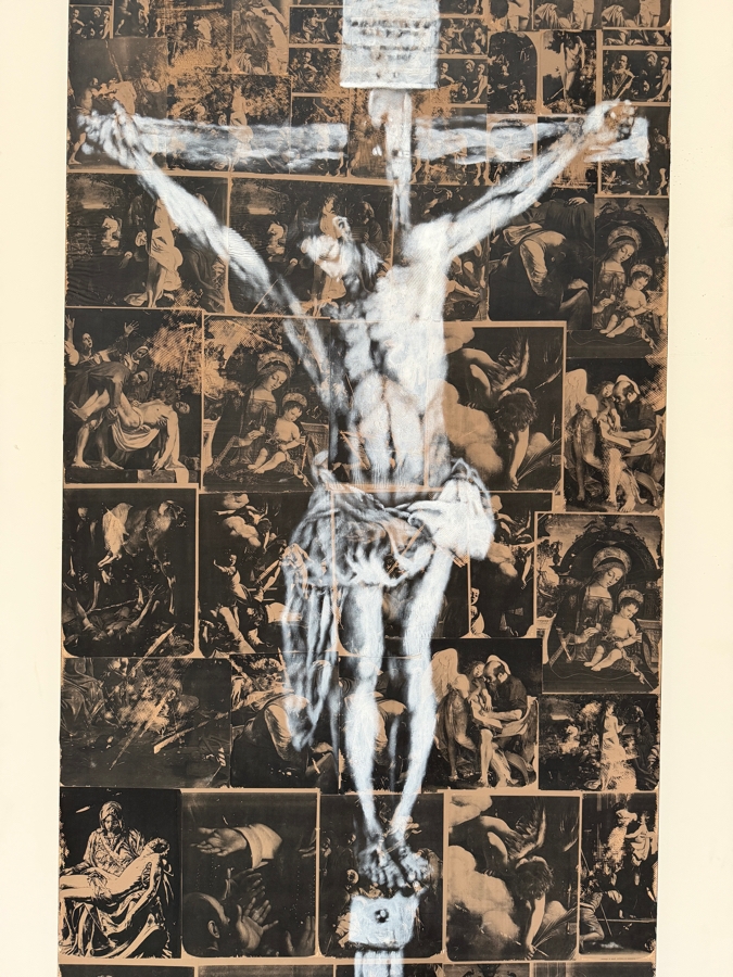 Gerrit Greve (1948-2024, Cardiff by the Sea, CA) Original Acrylic And Carbon Transfers Painting On Canvas 1998 Signed Verso 36 X 72 Estimate $2,600 - $3,200 [Photo 5]