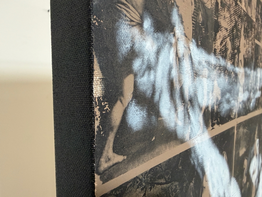 Gerrit Greve (1948-2024, Cardiff by the Sea, CA) Original Acrylic And Carbon Transfers Painting On Canvas 1998 Signed Verso 36 X 72 Estimate $2,600 - $3,200 [Photo 21]
