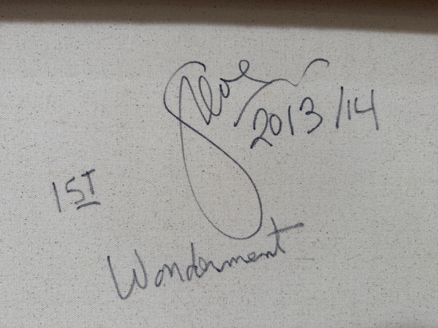 Gerrit Greve (1948-2024, Cardiff by the Sea, CA) Original Acrylic Painting On Canvas Titled '1st Wonderment' 2013 Signed Verso 60 X 40 Estimate $2,400 - $3,000 [Photo 6]