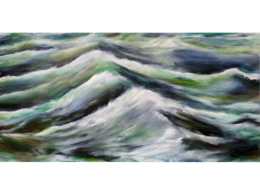 Gerrit Greve (1948-2024, Cardiff by the Sea, CA) Original Acrylic Painting On Canvas 2013 Signed Verso 72 X 36 Estimate $2,600 - $3,200