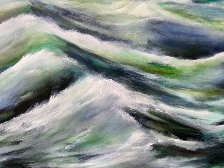 Gerrit Greve (1948-2024, Cardiff by the Sea, CA) Original Acrylic Painting On Canvas 2013 Signed Verso 72 X 36 Estimate $2,600 - $3,200 [Photo 3]