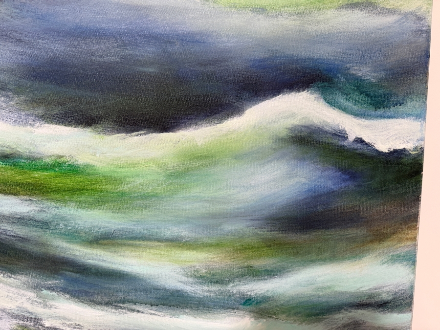 Gerrit Greve (1948-2024, Cardiff by the Sea, CA) Original Acrylic Painting On Canvas 2013 Signed Verso 72 X 36 Estimate $2,600 - $3,200 [Photo 4]