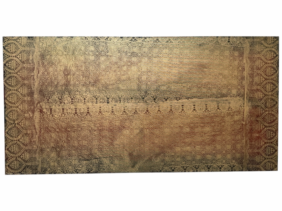Gerrit Greve (1948-2024, Cardiff by the Sea, CA) Original Acrylic Painting On Canvas Titled 'Journey 311 - Sacred Veil'  Signed Verso 72 X 36 Estimate $2,600 - $3,200