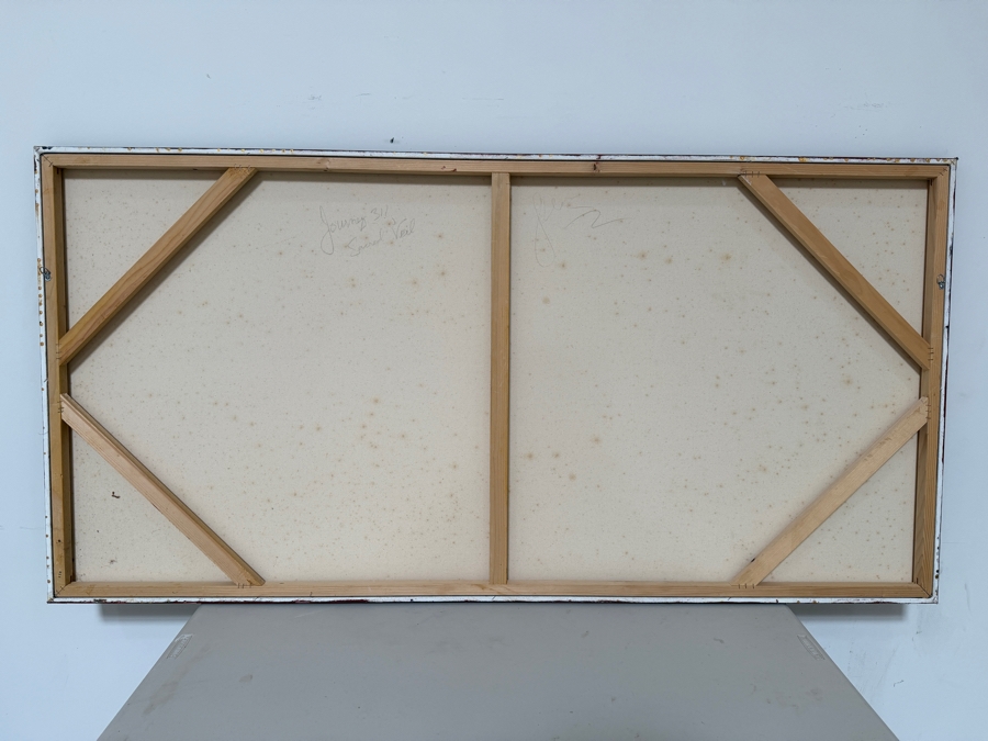 Gerrit Greve (1948-2024, Cardiff by the Sea, CA) Original Acrylic Painting On Canvas Titled 'Journey 311 - Sacred Veil'  Signed Verso 72 X 36 Estimate $2,600 - $3,200 [Photo 6]