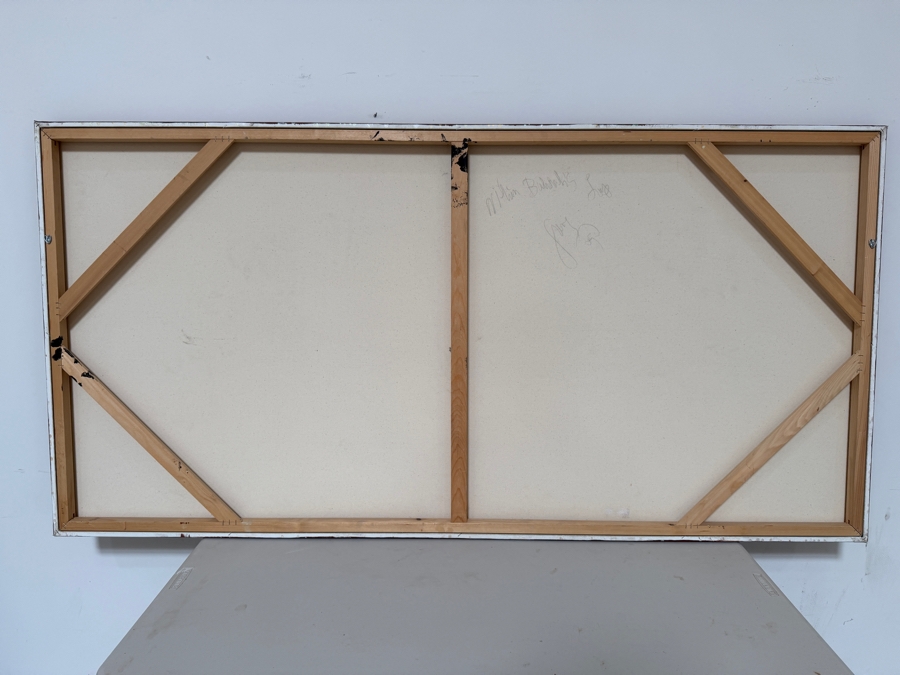 Gerrit Greve (1948-2024, Cardiff by the Sea, CA) Original Acrylic Painting On Canvas Titled 'Within Buddha's Lines'  Signed Verso 72 X 36 Estimate $2,600 - $3,200 [Photo 6]