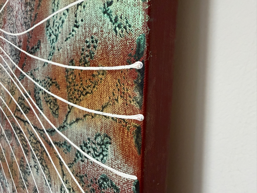 Gerrit Greve (1948-2024, Cardiff by the Sea, CA) Original Acrylic Painting On Canvas Titled 'Within Buddha's Lines'  Signed Verso 72 X 36 Estimate $2,600 - $3,200 [Photo 5]