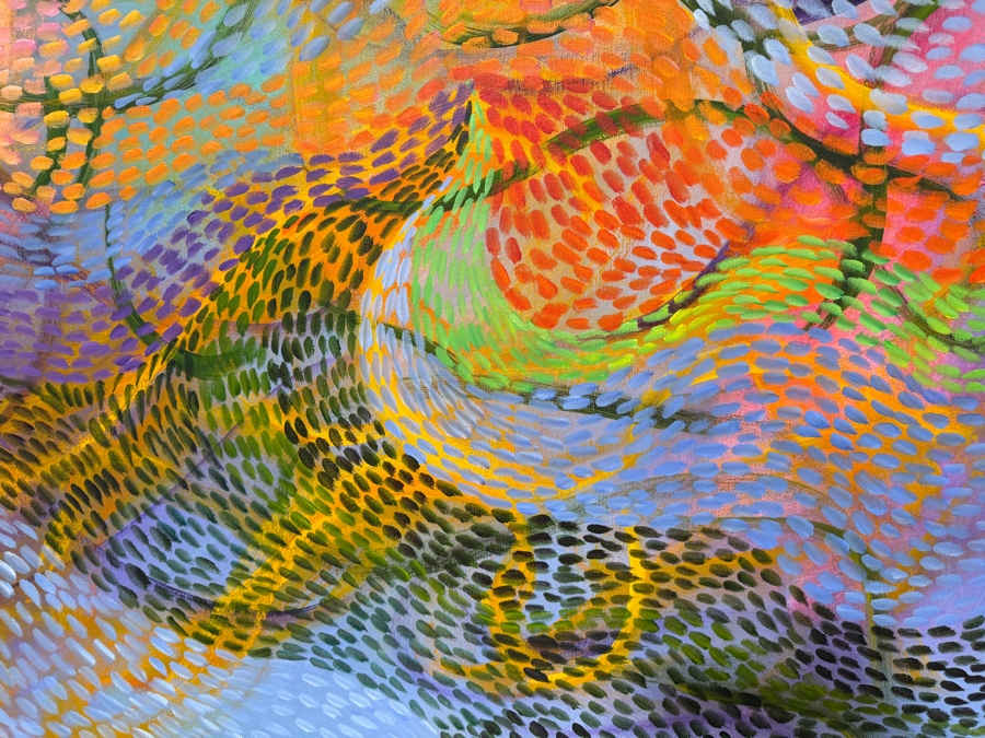 Gerrit Greve (1948-2024, Cardiff by the Sea, CA) Original Acrylic Painting On Canvas 2012 Signed Verso 72 X 36 Estimate $2,600 - $3,200 [Photo 3]