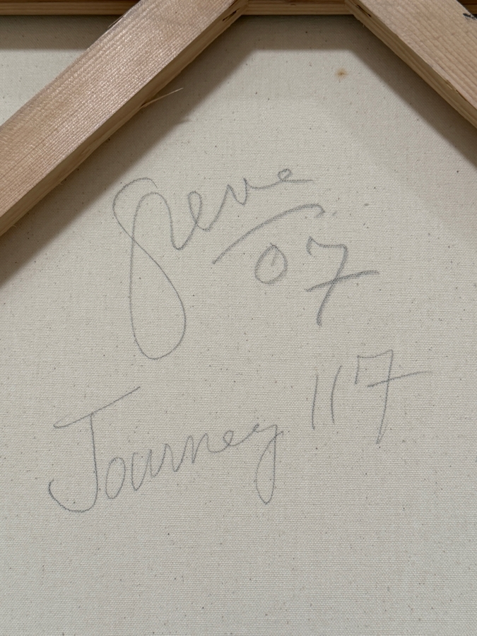 Gerrit Greve (1948-2024, Cardiff by the Sea, CA) Original Acrylic Painting On Canvas Titled 'Journey 117' 2007 Signed Verso 36 X 72 Estimate $2,600 - $3,200 [Photo 9]