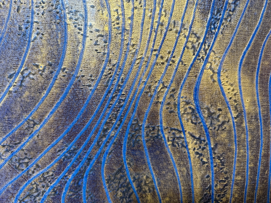 Gerrit Greve (1948-2024, Cardiff by the Sea, CA) Original Acrylic Painting On Canvas Titled 'Journey 117' 2007 Signed Verso 36 X 72 Estimate $2,600 - $3,200 [Photo 4]