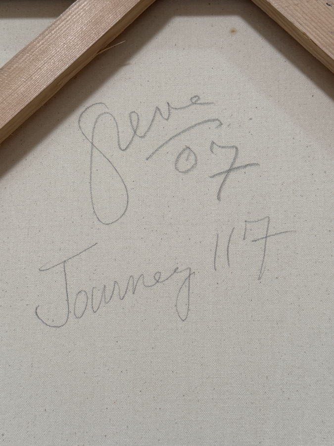Gerrit Greve (1948-2024, Cardiff by the Sea, CA) Original Acrylic Painting On Canvas Titled 'Journey 117' 2007 Signed Verso 36 X 72 Estimate $2,600 - $3,200 [Photo 8]