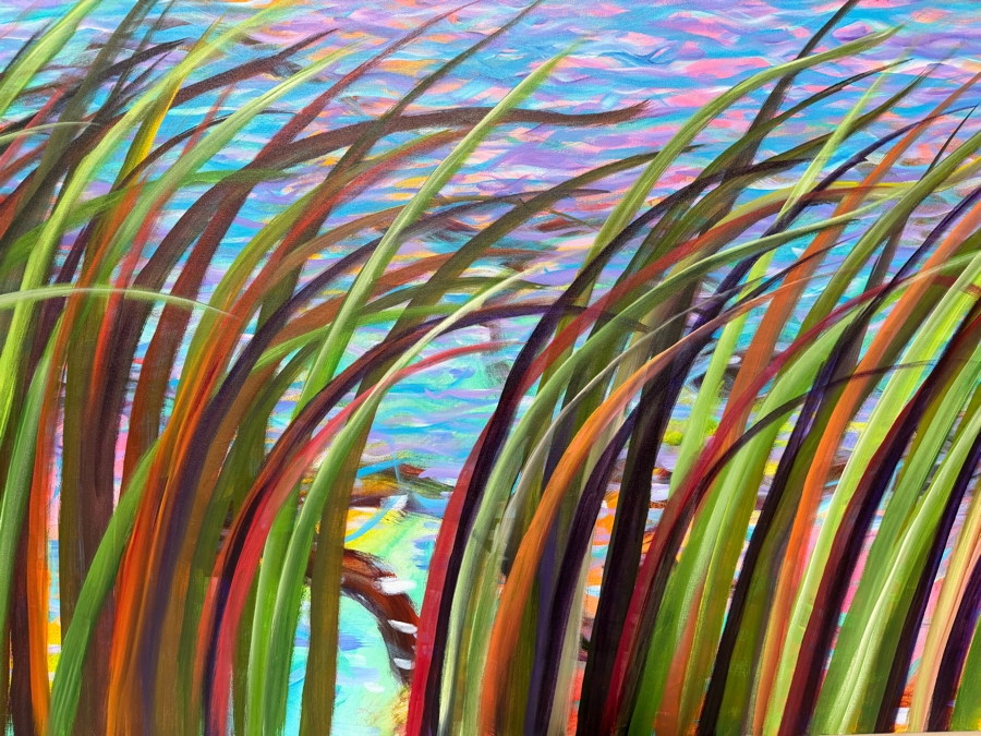 Gerrit Greve (1948-2024, Cardiff by the Sea, CA) Original Acrylic Painting On Canvas 2022 Signed Verso 72 X 36 Estimate $2,600 - $3,200 [Photo 2]