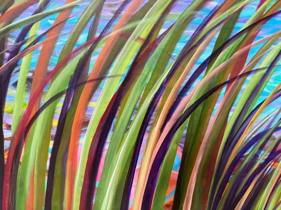 Gerrit Greve (1948-2024, Cardiff by the Sea, CA) Original Acrylic Painting On Canvas 2022 Signed Verso 72 X 36 Estimate $2,600 - $3,200 [Photo 4]