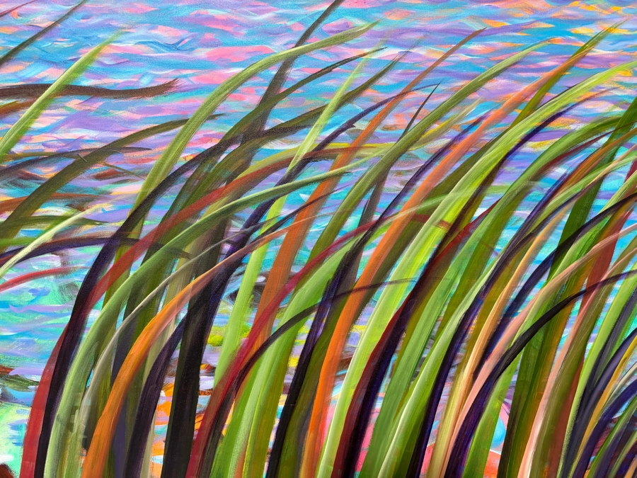 Gerrit Greve (1948-2024, Cardiff by the Sea, CA) Original Acrylic Painting On Canvas 2022 Signed Verso 72 X 36 Estimate $2,600 - $3,200 [Photo 3]