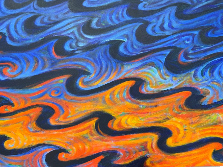 Gerrit Greve (1948-2024, Cardiff by the Sea, CA) Original Acrylic Painting On Canvas 2014 Signed Verso 72 X 36 Estimate $2,600 - $3,200 [Photo 2]