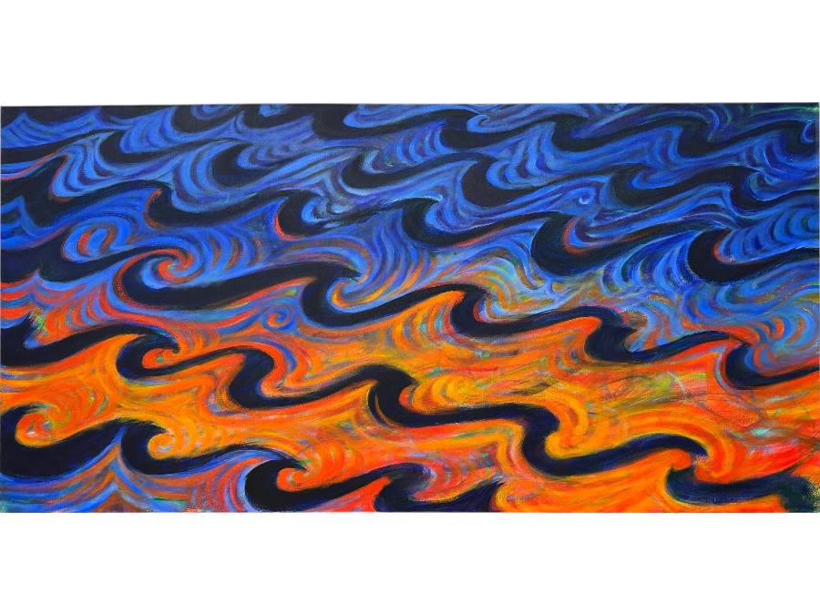 Gerrit Greve (1948-2024, Cardiff by the Sea, CA) Original Acrylic Painting On Canvas 2014 Signed Verso 72 X 36 Estimate $2,600 - $3,200
