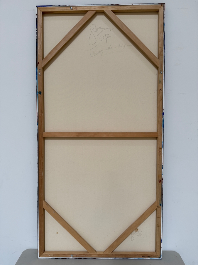 Gerrit Greve (1948-2024, Cardiff by the Sea, CA) Original Acrylic Painting On Canvas Titled 'Journey 146 - Through Rain' 2007 Signed Verso 36 X 72 Estimate $2,600 - $3,200 [Photo 7]