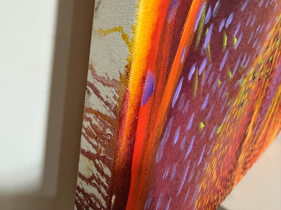 Gerrit Greve (1948-2024, Cardiff by the Sea, CA) Original Acrylic Painting On Canvas Titled 'Underwater Sacred Passages' 2021 Signed Verso 72 X 36 Estimate $2,600 - $3,200 [Photo 6]