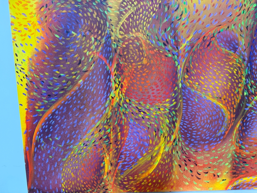 Gerrit Greve (1948-2024, Cardiff by the Sea, CA) Original Acrylic Painting On Canvas Titled 'Underwater Sacred Passages' 2021 Signed Verso 72 X 36 Estimate $2,600 - $3,200 [Photo 4]