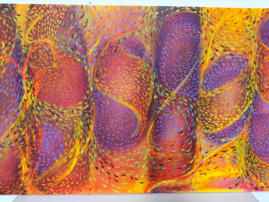 Gerrit Greve (1948-2024, Cardiff by the Sea, CA) Original Acrylic Painting On Canvas Titled 'Underwater Sacred Passages' 2021 Signed Verso 72 X 36 Estimate $2,600 - $3,200 [Photo 2]