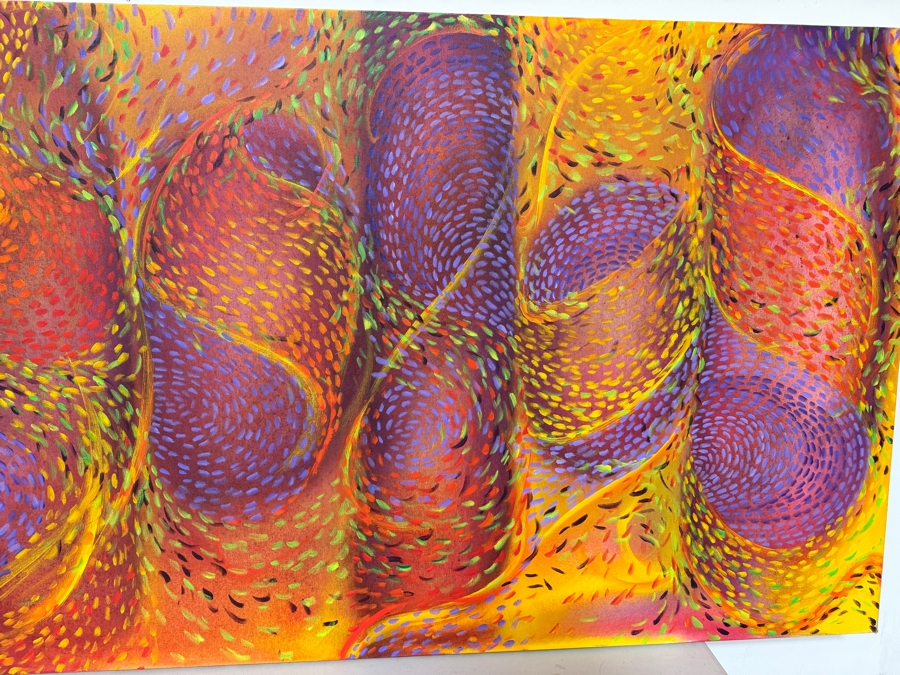 Gerrit Greve (1948-2024, Cardiff by the Sea, CA) Original Acrylic Painting On Canvas Titled 'Underwater Sacred Passages' 2021 Signed Verso 72 X 36 Estimate $2,600 - $3,200 [Photo 3]