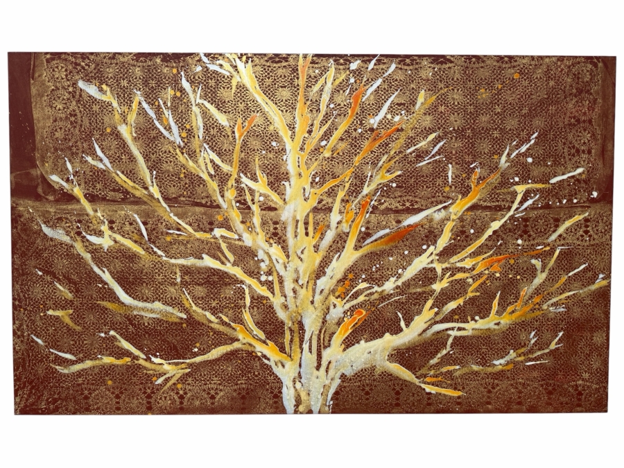 Gerrit Greve (1948-2024, Cardiff by the Sea, CA) Original Acrylic Painting On Canvas Titled 'In Memoriam Philip'  Signed Verso 60 X 36 Estimate $2,200 - $2,700