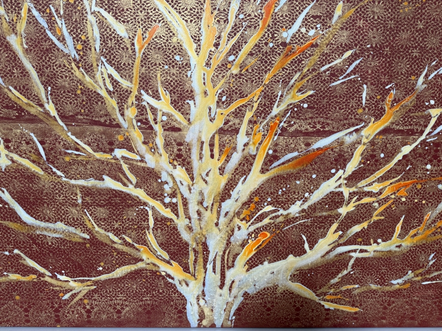 Gerrit Greve (1948-2024, Cardiff by the Sea, CA) Original Acrylic Painting On Canvas Titled 'In Memoriam Philip'  Signed Verso 60 X 36 Estimate $2,200 - $2,700 [Photo 2]