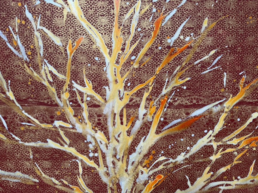 Gerrit Greve (1948-2024, Cardiff by the Sea, CA) Original Acrylic Painting On Canvas Titled 'In Memoriam Philip'  Signed Verso 60 X 36 Estimate $2,200 - $2,700 [Photo 3]