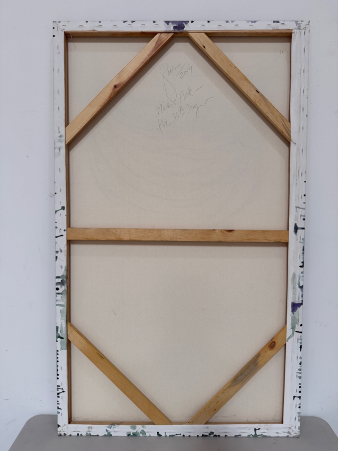 Gerrit Greve (1948-2024, Cardiff by the Sea, CA) Original Acrylic Painting On Canvas Titled 'Noah's Ark - The 35th Day' 2004 Signed Verso 36 X 60 Estimate $2,200 - $2,700 [Photo 6]