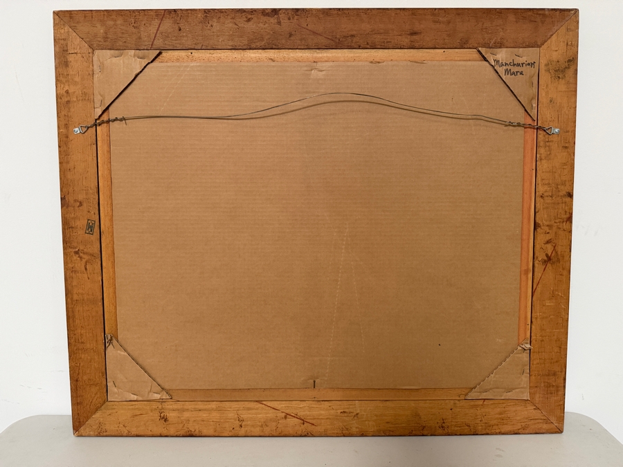 Gerrit Greve (1948-2024, Cardiff by the Sea, CA) Original Acrylic Painting On Canvas Titled 'Manchurian Horse'  Signed Lower Left 30 X 24 Estimate $700 - $900 [Photo 7]