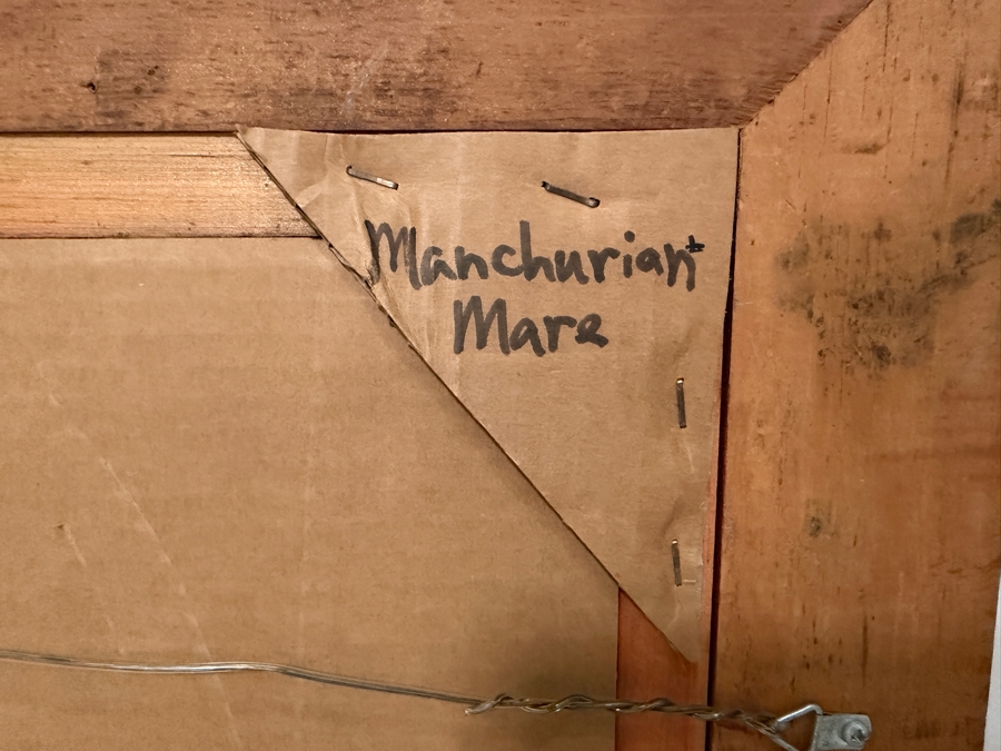 Gerrit Greve (1948-2024, Cardiff by the Sea, CA) Original Acrylic Painting On Canvas Titled 'Manchurian Horse'  Signed Lower Left 30 X 24 Estimate $700 - $900 [Photo 8]