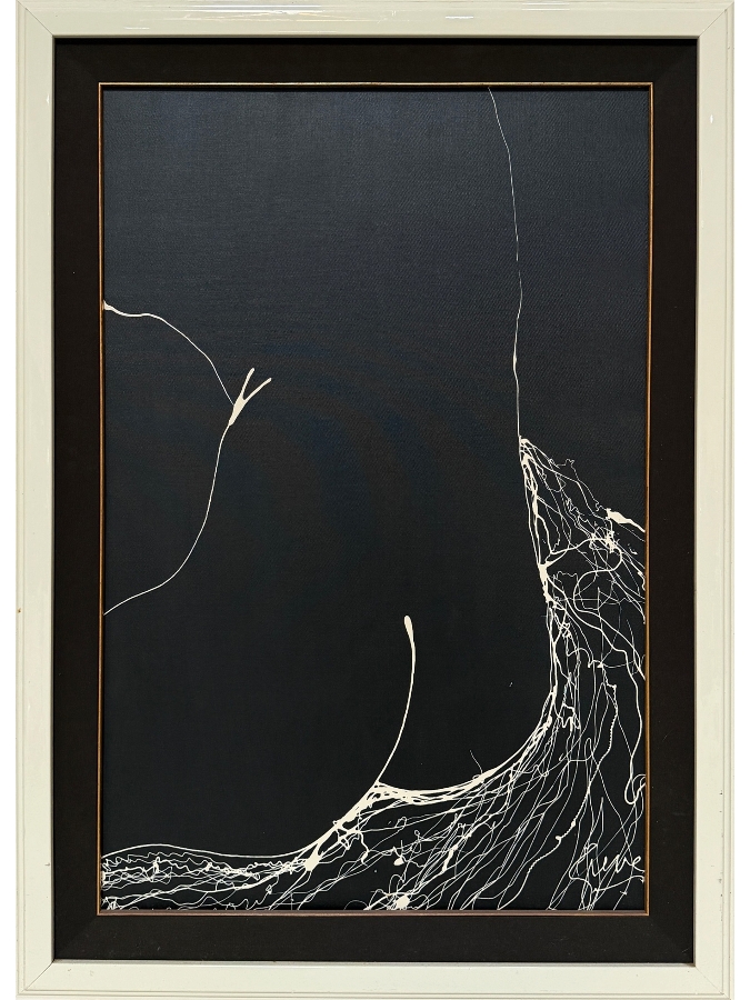Gerrit Greve (1948-2024, Cardiff by the Sea, CA) Original Acrylic Drip Painting On Canvas  Signed Lower Right 24 X 36 Estimate $900 - $1,100