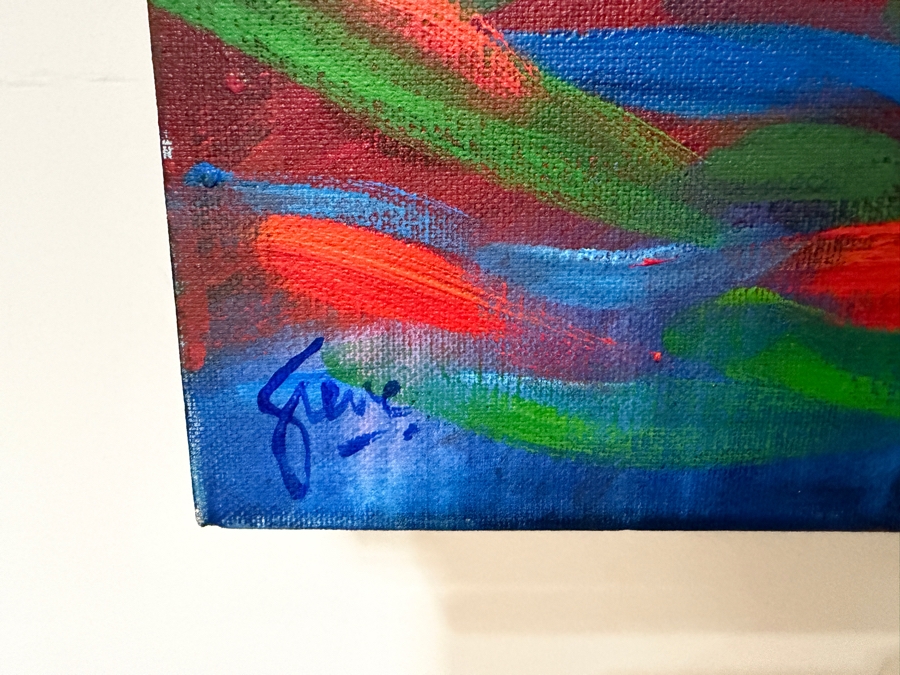Gerrit Greve (1948-2024, Cardiff by the Sea, CA) Original Acrylic Painting On Canvas Titled 'Diver's Delight'  Signed Lower Right And Verso 72 X 48 Estimate $3,500 - $4,300 [Photo 8]