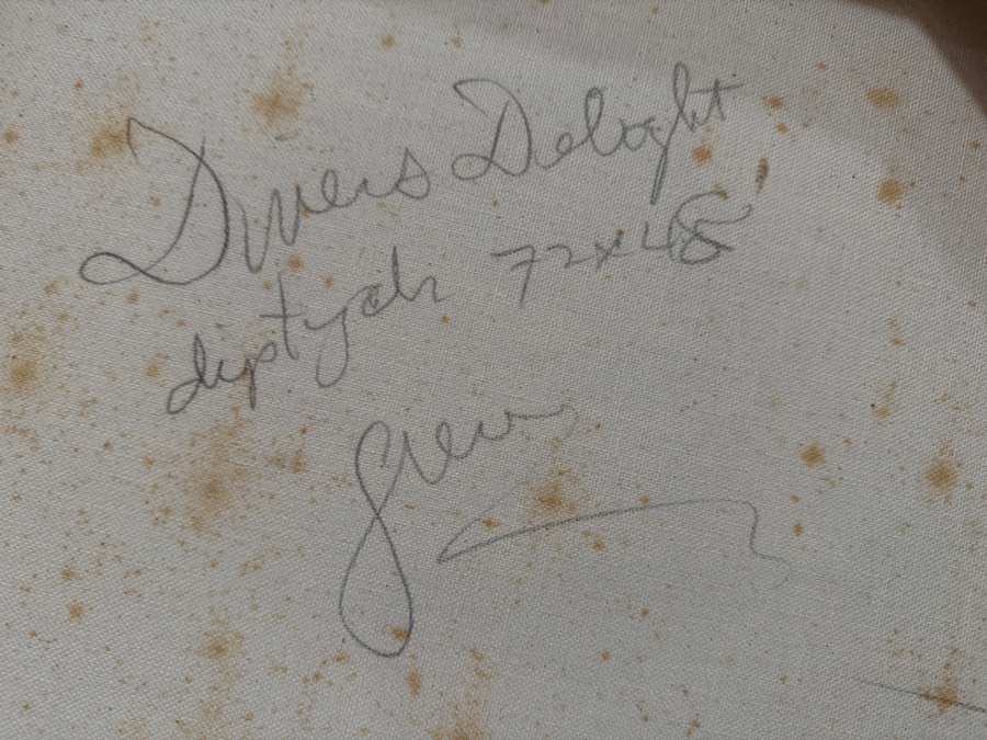 Gerrit Greve (1948-2024, Cardiff by the Sea, CA) Original Acrylic Painting On Canvas Titled 'Diver's Delight'  Signed Lower Right And Verso 72 X 48 Estimate $3,500 - $4,300 [Photo 13]