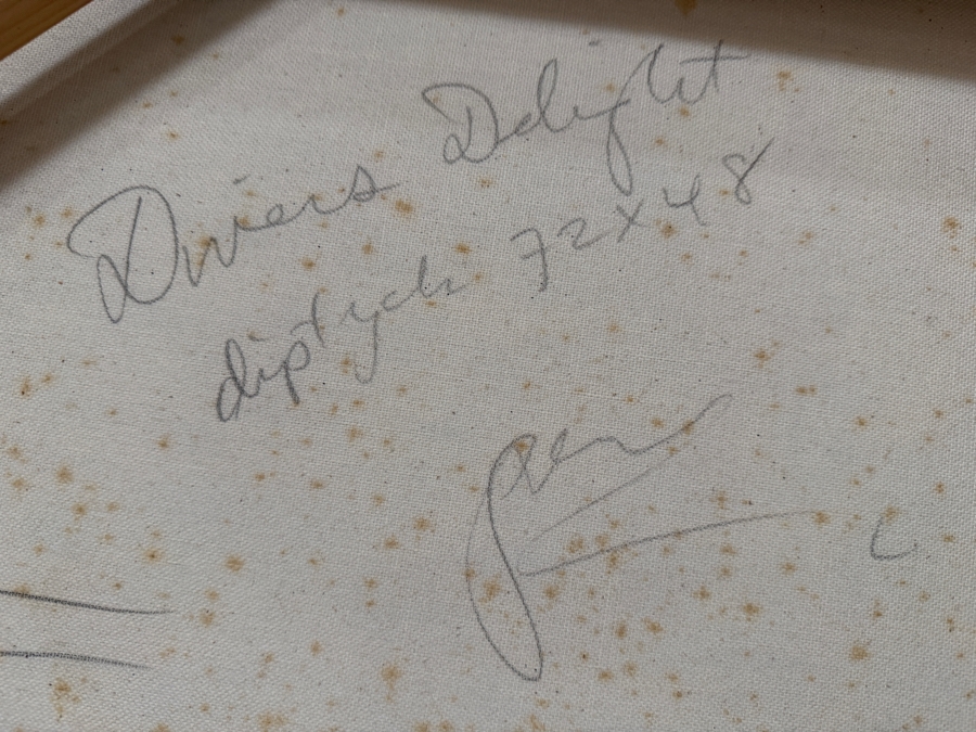 Gerrit Greve (1948-2024, Cardiff by the Sea, CA) Original Acrylic Painting On Canvas Titled 'Diver's Delight'  Signed Lower Right And Verso 72 X 48 Estimate $3,500 - $4,300 [Photo 11]
