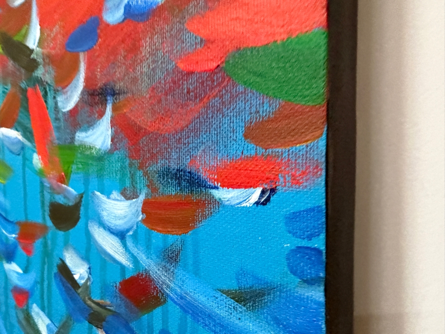 Gerrit Greve (1948-2024, Cardiff by the Sea, CA) Original Acrylic Painting On Canvas Titled 'Diver's Delight'  Signed Lower Right And Verso 72 X 48 Estimate $3,500 - $4,300 [Photo 7]