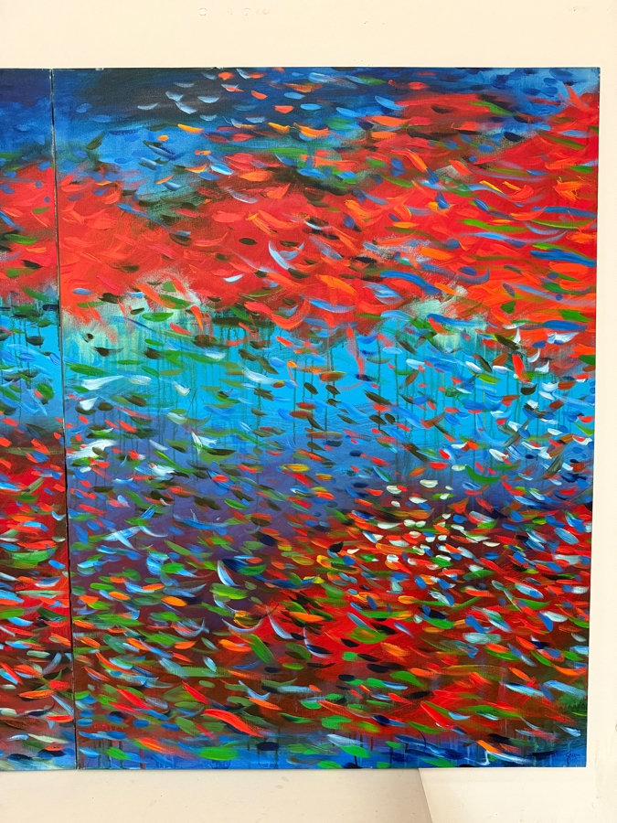 Gerrit Greve (1948-2024, Cardiff by the Sea, CA) Original Acrylic Painting On Canvas Titled 'Diver's Delight'  Signed Lower Right And Verso 72 X 48 Estimate $3,500 - $4,300 [Photo 2]