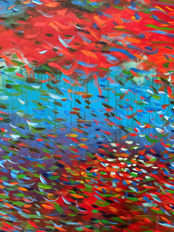 Gerrit Greve (1948-2024, Cardiff by the Sea, CA) Original Acrylic Painting On Canvas Titled 'Diver's Delight'  Signed Lower Right And Verso 72 X 48 Estimate $3,500 - $4,300 [Photo 3]