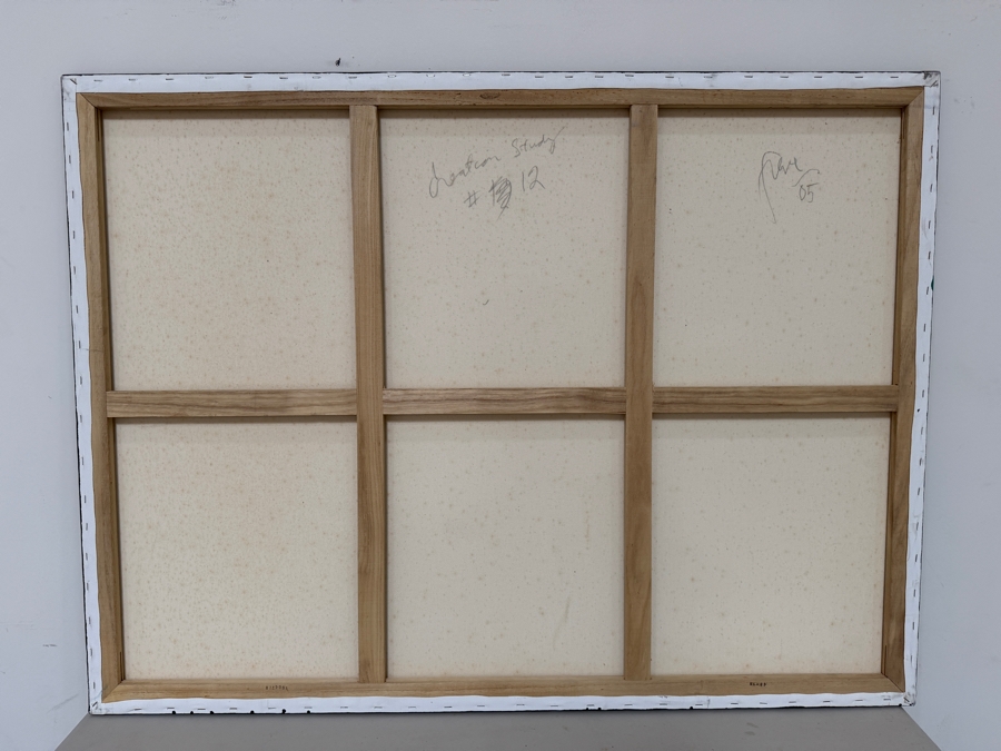 Gerrit Greve (1948-2024, Cardiff by the Sea, CA) Original Acrylic Painting On Canvas Titled 'Creation Study #12' 2005 Signed Verso 48 X 36 Estimate $1,700 - $2,200 [Photo 5]
