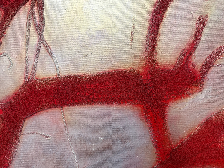 Gerrit Greve (1948-2024, Cardiff by the Sea, CA) Original Acrylic And Sand Painting On Canvas Titled 'Language Power 01' 2006 Signed Verso 36 X 48 Estimate $1,700 - $2,200 [Photo 2]