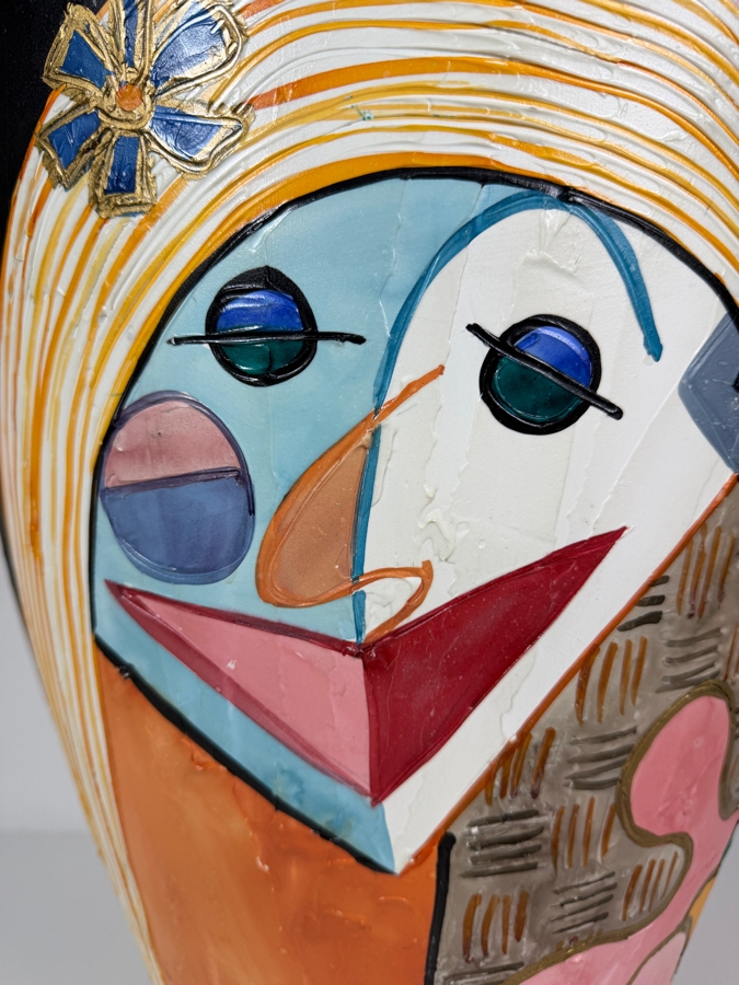 Just Added - Large Hand Painted Ceramic Floor Vase 16W X 24H [Photo 4]